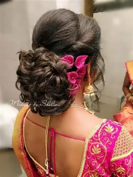 Saree with Hairstyle